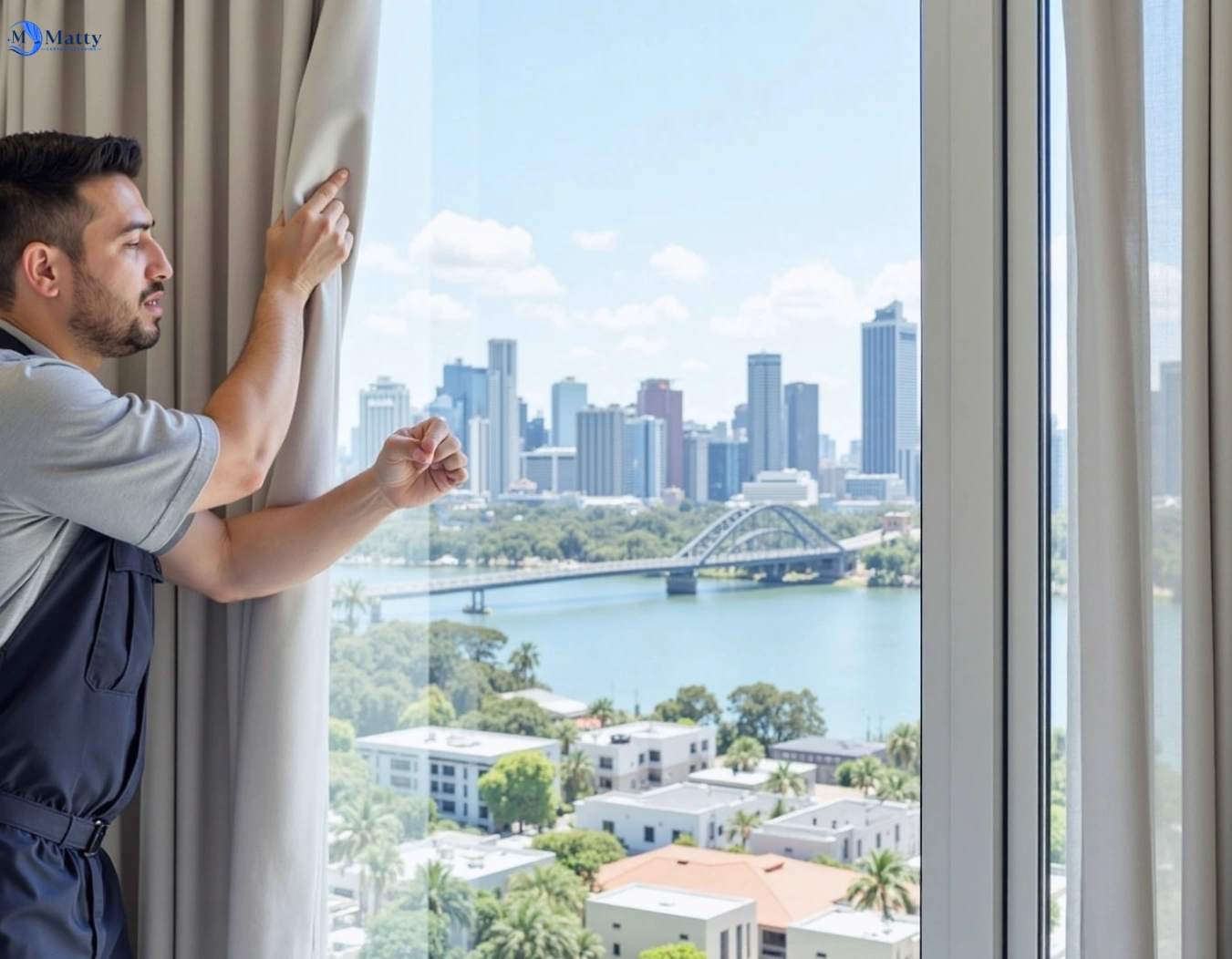 Professional curtain steam cleaning service chipping-norton-nsw QLD by Matty Curtain Cleaning